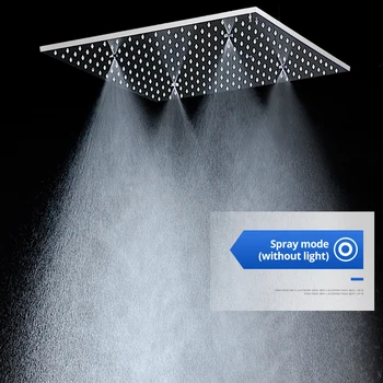 

Ceiling Mounted 2 Functions Shower Head Big Rain, SPA Mist Spray Shower 304 Stainless Steel Polished with 4 shower arms