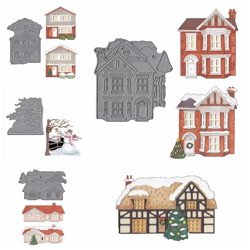 

Mixed Warm House Metal Cutting Die Stencil For DIY Scrapbooking Christmas Decorative Embossing Handcraft Die Cutting Template