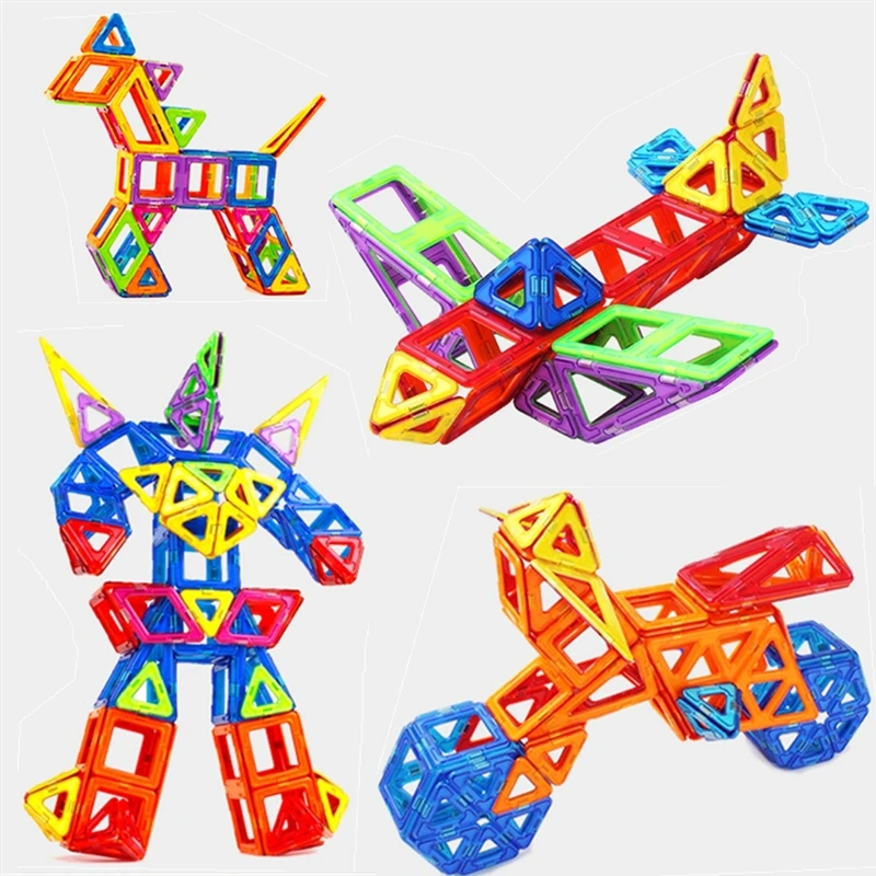 Магнитный конструктор стандартного размера, детские развивающие игрушки из АБС-пластика, креативные кубики, магнитные строительные блоки