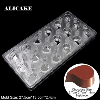

3D Chocolate Transfer Mold Magnet Stainless Steel Mirror Form Baking Pastry Tools for Baker Dessert DIY Polycarbonate Mould