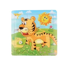 Fashion font b Wooden b font Tiger Jigsaw Toys For Kids Education And Learning Puzzles Toys