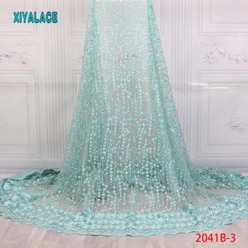 

African Laces Fabric Embroidered nigerian Guipure French Lace Fabric High quality 2018 African French Net Lace Fabric PGC2041B