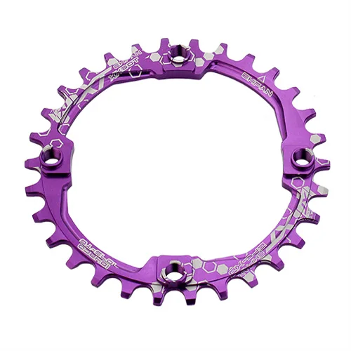 EKFan 104BCD XT цепь круг шатунная пластина Овальная Круглая 30T 32T 34T 36T MTB велосипед Велоспорт цепь фиолетовый цвет - Цвет: Round 30T Purple