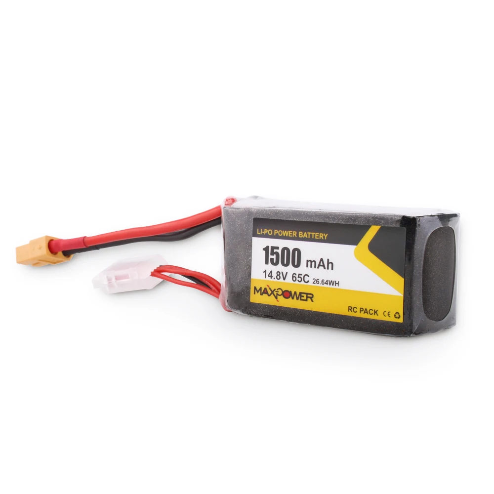 

14.8V 1500mAh 65C 4S Li-Po Battery XT60 Plug for Wizard X220S X200 X210 X220 X250 X280 RC Quadcopter Racing Drone Dron Parts