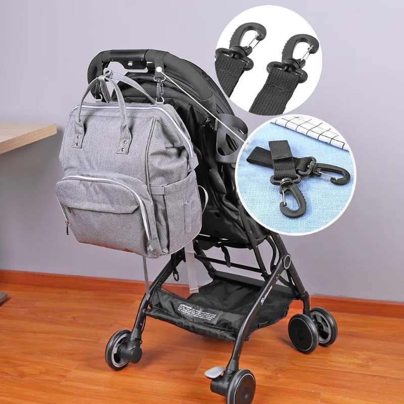 Ganchos de cochecito de bebé, silla de ruedas, cochecito para niños, colgador de bolsas, Clip de la bolsa de compras, accesorios para cochecito, 2 uds.