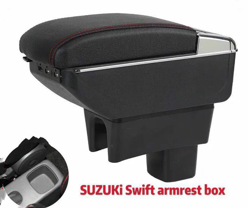 

Centre Console Storage Box For Suzuki Swift 2005-2019 Armrest Arm Rest Rotatable Car accessories USB