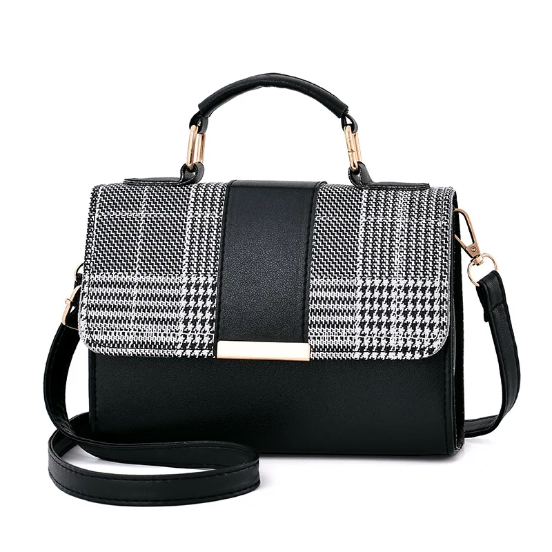 

BERAGHINI 2018 New Brand Women Plaid Totes Hasp Cover Small Flap Single Handbag Lady Party Messenger Crossbody Shoulder Bag