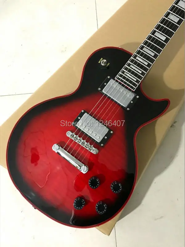 

Free shipping red tiger ebony g-custom LP electric guitar - new here