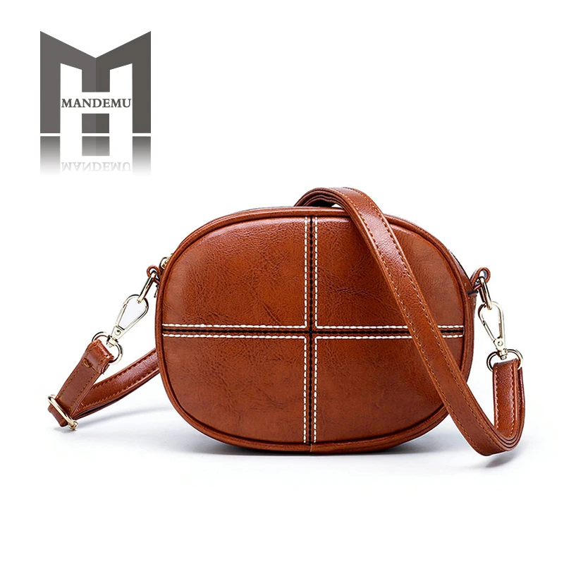 

HOT Circular Design Fashion Women Shoulder Bag Leather Blosas Crossbody Messenger Bags Ladies Purse Female Round Bolsa Handbag
