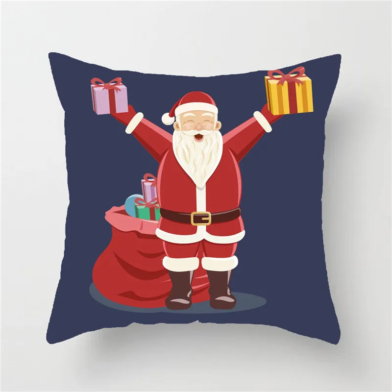 

2020 Christmas Decor For Home Natal Home Decoration Accessories Frozen Snow Christmas Ornaments Navidad Cushion Cover New Year