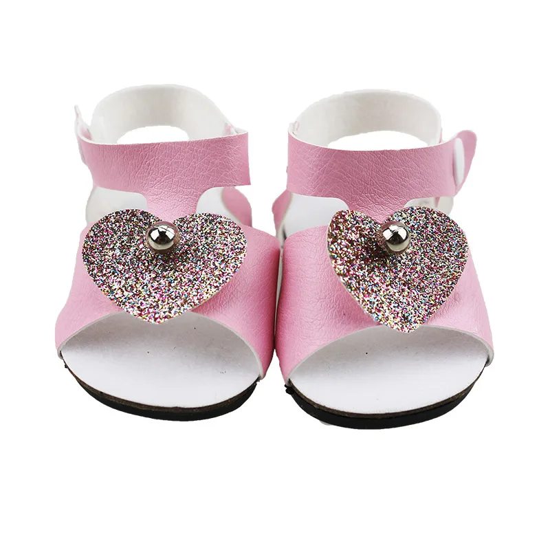

Fashion PU Shoes Doll Shoes For 18 inch 45cm Girl Doll or 43cm Baby new Doll Accessories Kids Gift Toys