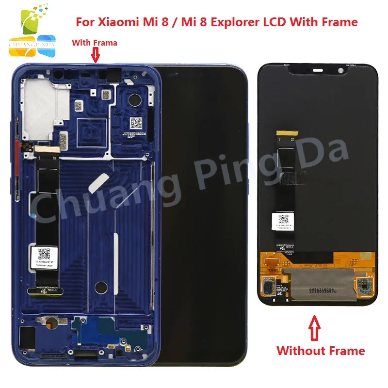 

Super Amoled LCD Screen For Xiaomi Mi8 Explorer LCD Display Digitizer Touch Screen with frame Xiaomi 8 LCD xiaomi MI 8 se LCD