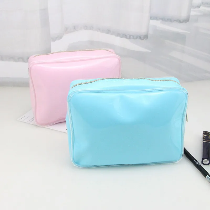 Multicolor Sequin Zipper Cosmetic Bag Multifunction PVC Storage Travel Make Up Bag Women Large Capacity Toiletry Wash Kit