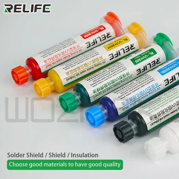 

RELIFE UV Light Curing BGA PCB Solder Mask Ink Black/Blue/Green/Red/Yellow/White Welding Oil Paint Prevent Corrosive Arcing