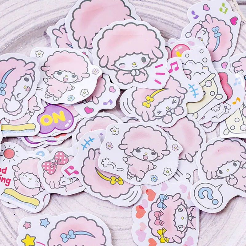 

45 Pcs/box kawaii small lamb paper sticker DIY decoration stickers diary photo album scrapbooking planner label sticker