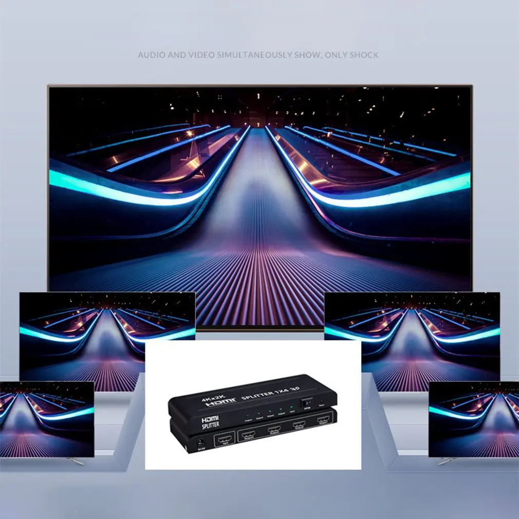 Full HD HDMI Splitter 1X4 4 Порты и разъёмы концентратор ретранслятор усилитель v1.4 3D 1080 p 1 в 4 из