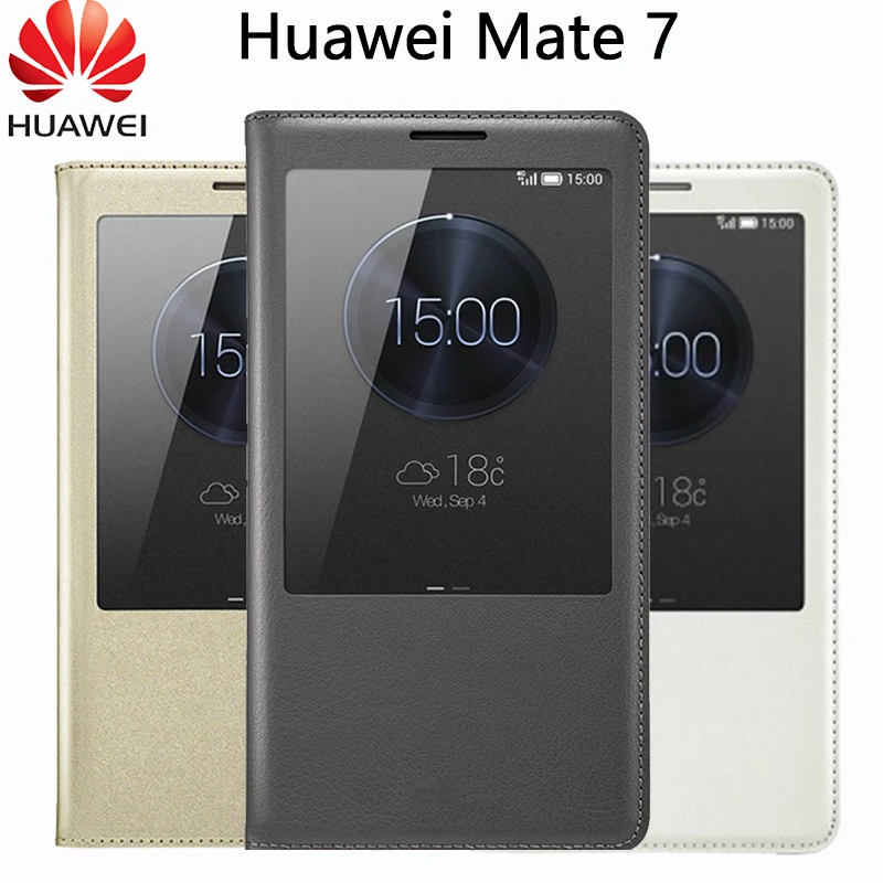 

HUAWEI Mate 7 Case Original HUAWEI MT7 Cover Smart View Window PU Leather Huawei Ascend Mate 7 Case Mate7 Cover Funda