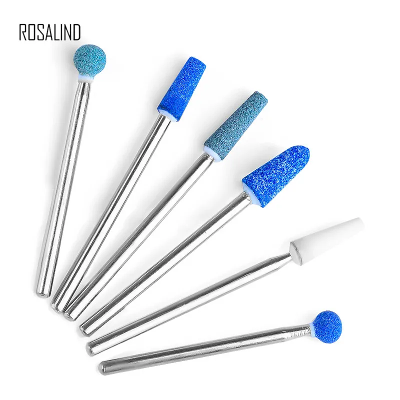 

Roaslind 1PCS Blue Ceramic Stone Diamond Nail Drill Bits 3/32" Rotary Burr Cuticle Clean Mill Manicure Pedicure Accessory Tools