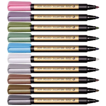 

10 Medium Point Pen Brush Maker Set for Paper, Wood, Photo Album, Metallic Markers Glitter Paint Pens - DIY Craft for Birthday