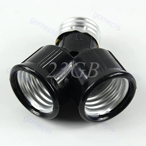 

E27 Base Light Lamp Bulb Socket 1 to 2 Splitter Adapter Converter Socket D04