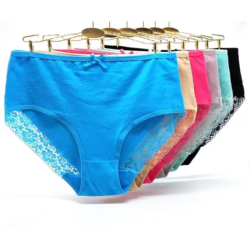 

6 Pcs/lot Solid Seamless Panties Low-Rise Panties Female Sexy Briefs Panties Women Plus Size Underwear lingerie Culotte Panty