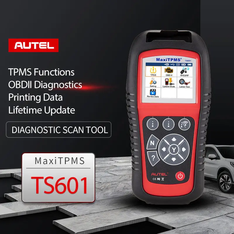 Autel MaxiTPMS TS601 TPMS инструмент диагностики и обслуживания активации датчиков TPMS/перепрограммировать ecu автомобиля/выключить предупреждение огни