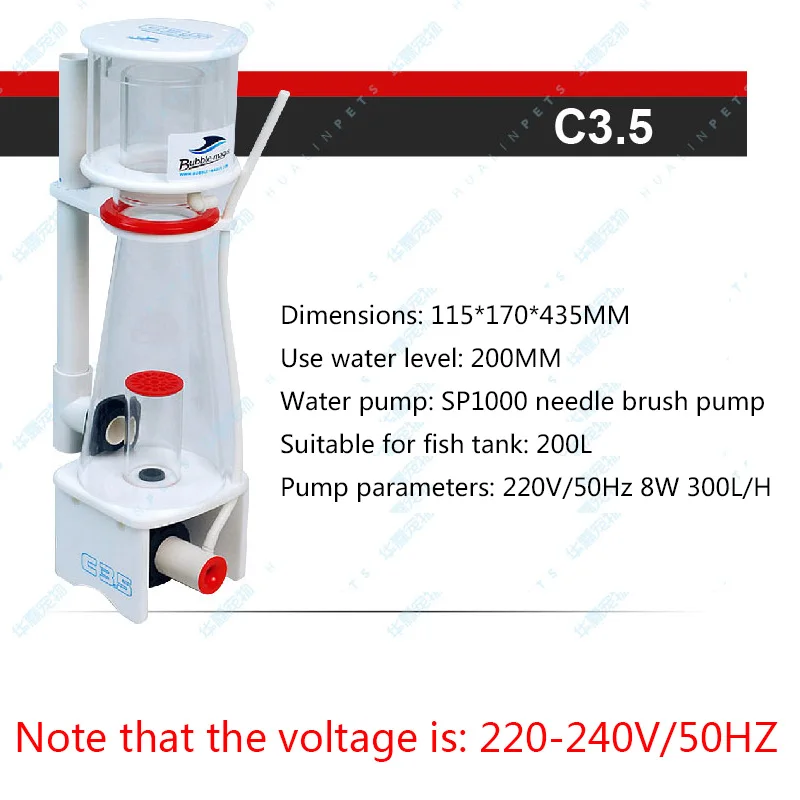 Bubble-маг сепаратор протеина коралловый цилиндрический фильтр аквариумный скиммер аквариум C3 C3+ C3.5 C5 C5A C5.5 C6 C7 C9 - Цвет: C3.5