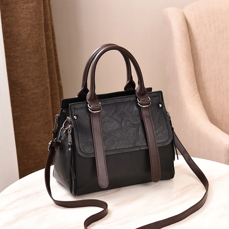 

Women Bag Vintage Casual Tote Fashion Women Messenger Bags Shoulder student Handbag Purse Wallet Leather 2019 New