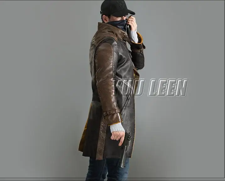 

Watch Dogs Cosplay Aiden Pearce Costume Wind Coat Cap Hat Scarf Face Mask One Set Cosplay Game Costume Cap