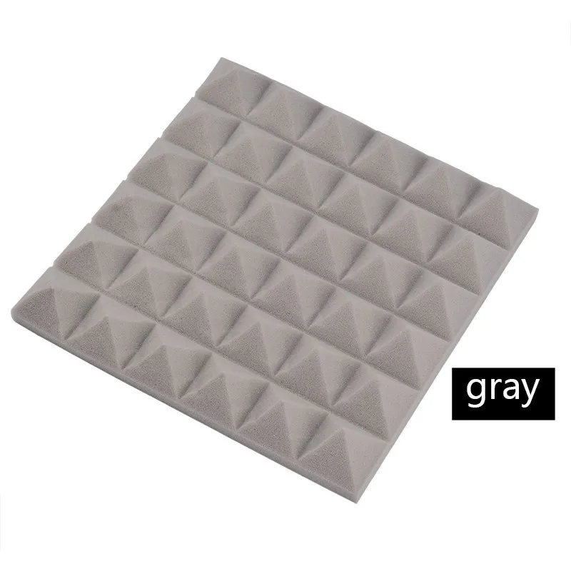 30*30*5 см студийная акустическая Звукоизоляционная пена Звукопоглощающая лечебная панель плитка клиновидная Защитная губка - Цвет: Grey