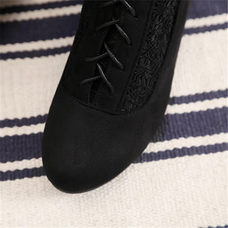 ZETMTC/ г., летние сапоги до колена с дышащей сеткой пикантная обувь на не сужающемся книзу массивном каблуке со шнуровкой и круглым носком черный, белый цвет, размеры 34, 37, 38, 42