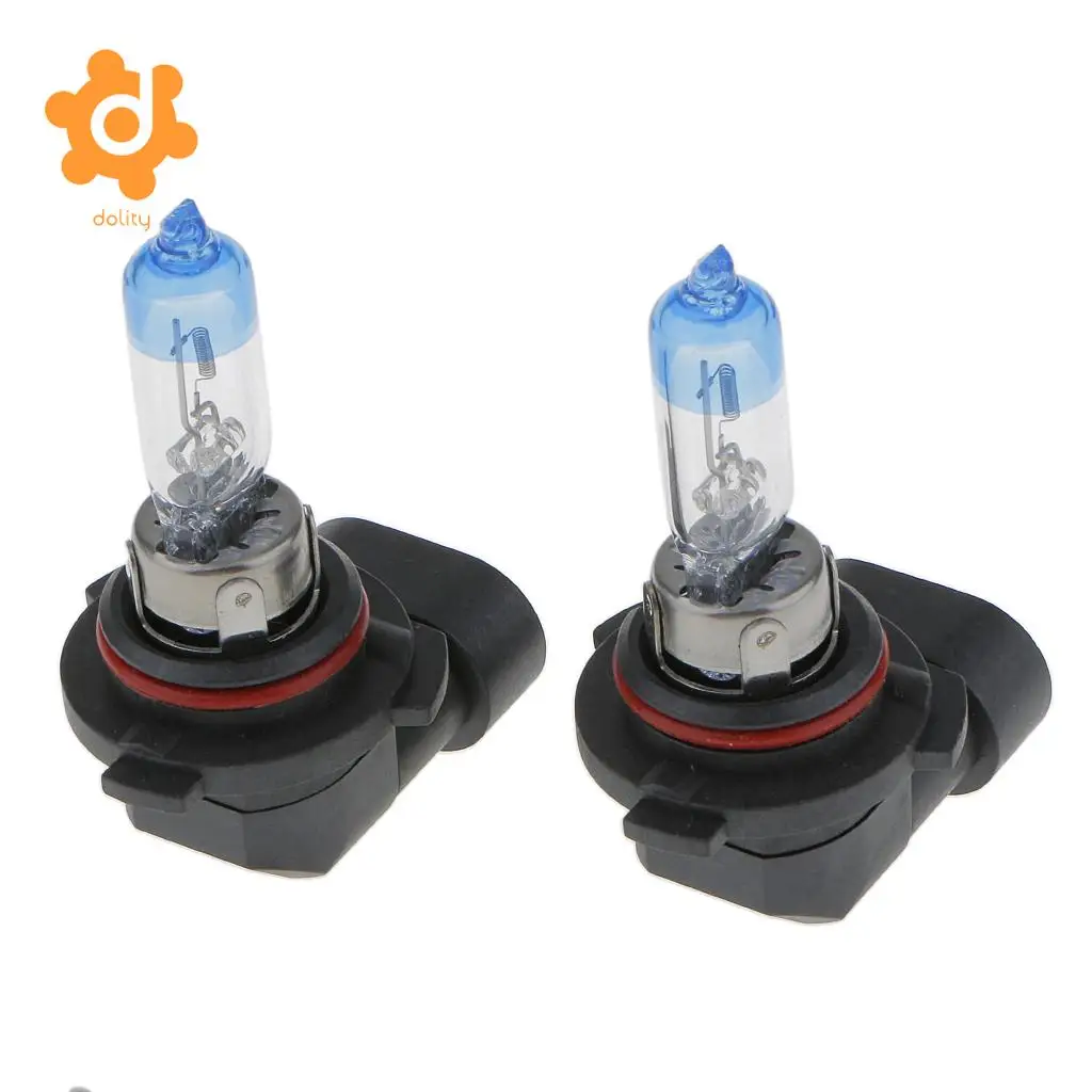 9005+9006 12V 4000K White Halogen Fog Light Bulbs 65W 55W Coated Blue Lamp