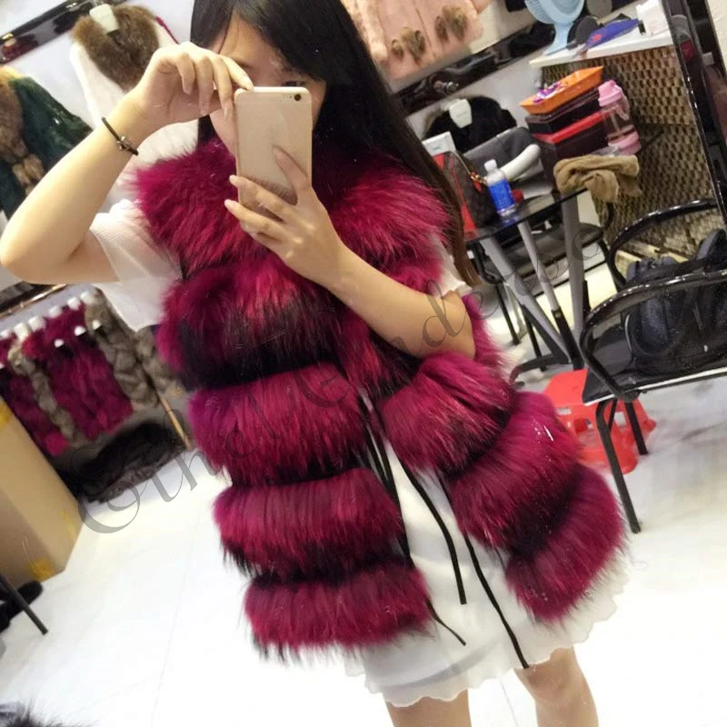 Retail/wholesale Lady Raccoon Real Fur Gilet Real Fur Vest Women Genuine Leather winter girl's warm outerwear Fur Vest coat Retail/wholesale Lady Raccoon Real Fur Gilet Real Fur Vest Women Genuine Leather winter girl's warm outerwear Fur Vest coat