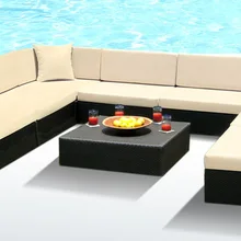 Горячая Распродажа синтетический ротанг используется heb садовая скамья патио мебель