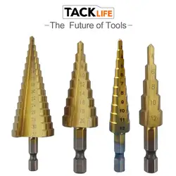 Tacklife 4-32 мм HSS Титан с покрытием сверло шаг сверло электроинструменты для металла высокоскоростное стальное дерево перовое сверло