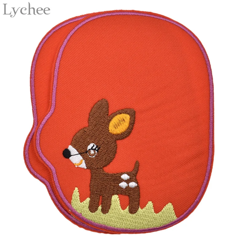 Lychee 2pcs Cute Cartoon Animal Jeans Iron On Patches Repair Knee Denim Sew On Patches Clothing Sewing Craft DIY Accessories Lychee 2pcs Cute Cartoon Animal Jeans Iron On Patches Repair Knee Denim Sew On Patches Clothing Sewing Craft DIY Accessories