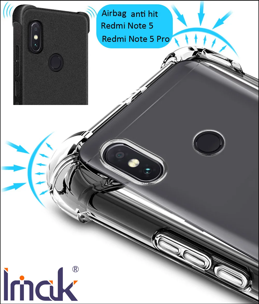 

IMAK Airbag Case For Xiaomi Redmi Note 7 6 5 Pro Note5 Drop resistance anti hit Shock Soft TPU Silicone Cover