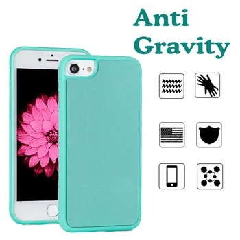

100pcs Glitter Anti Gravity Magical Selfie Nano Case For iPhone XS Max XR X 8 7 6 6S Plus Luxury Absorb Wall Protection Cover