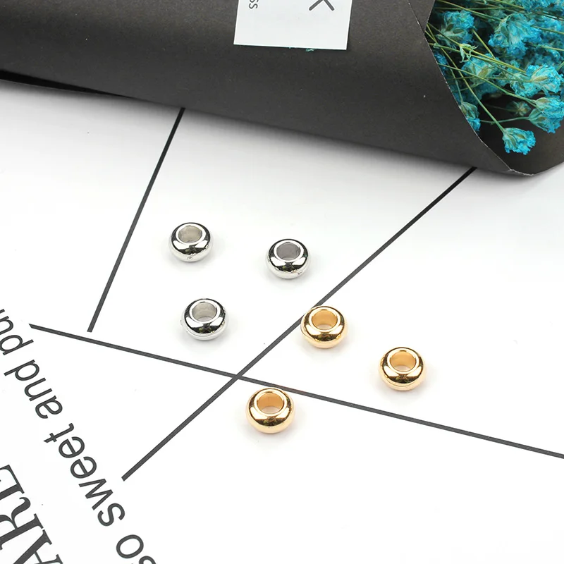 Кольца кольца CCB 10*5 мм с отверстием 100 шт./лот|ring beads|charm bracelet diybeads 5mm hole |