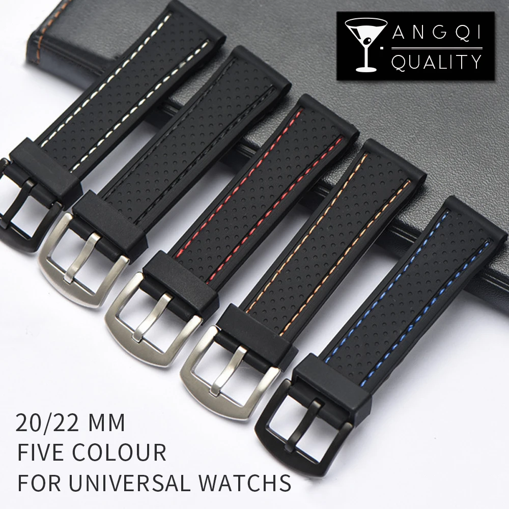 

Universal Rubber Silicone Watch Strap For 22MM 24MM Waterproof Watch Bands Sports Man Watchband Bracelet for Breitling Tissot