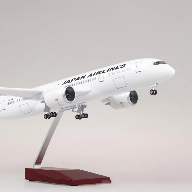 1/130 весы 47 см самолет Boeing B787 Dreamliner Aircraft JAL Japan Airlines модель W светильник и колеса