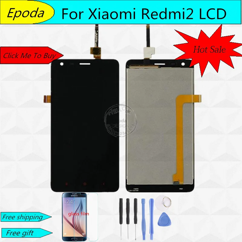 High Quality LCD Display Digitizer Touch Screen Assembly For Xiaomi Redmi 2 2A Redmi2 Hongmi 2