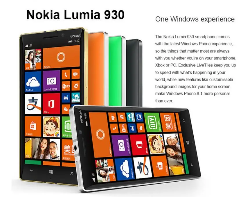 iphone se refurbished Refurbished Unlocked Nokia Lumia 930 Quad Core 5.0 Inch 2GB+ 32GB  20.0MP Camera LTE  Windows Phone refurbished iphone