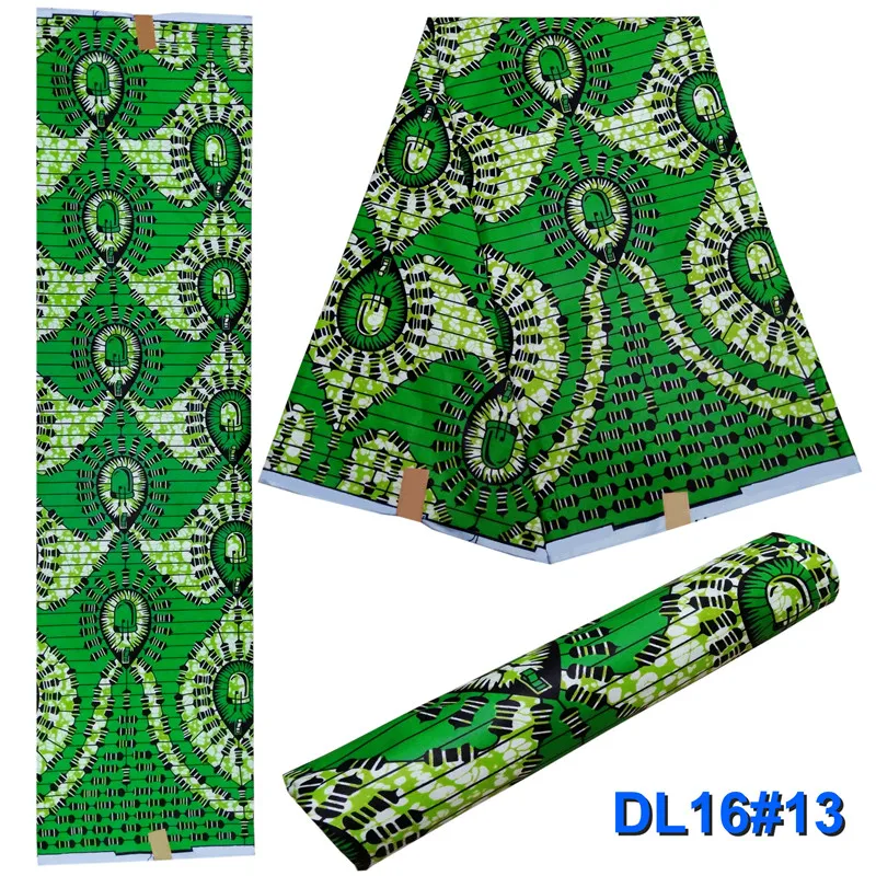 

LIULANZHI Wholesale ankara wax fabrics Latest design patern green wax prints fabric for dress ployester fabrics XDL234-XDL249