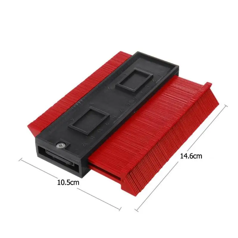 5/610 дюймов контурный профиль калибровочный плиточный ламинат кромка формирующая деревянная измерительная линейка ABS контурный манометр дубликатор - Цвет: 5 inch red