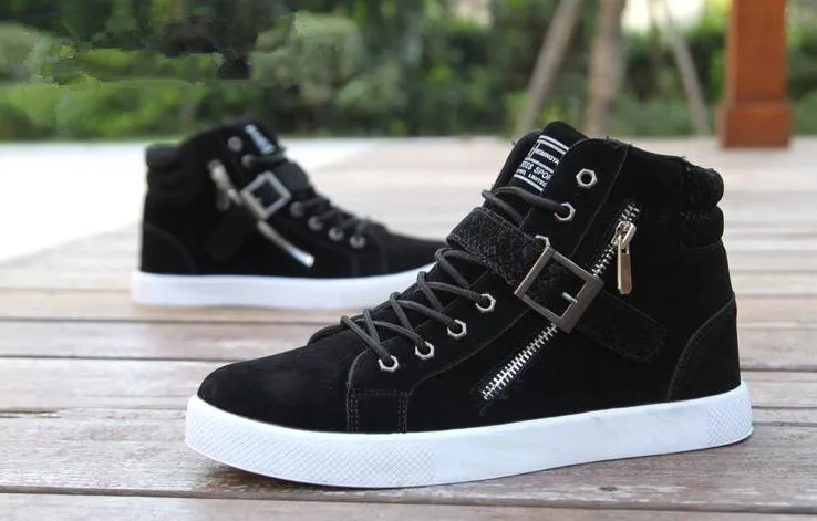 Hot sale Board shoes men women 2017 New style canvas sneakers Lovers high top boots for men ...