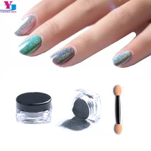 2 г/кор. волшебный лазер хромированный ноготь искусство Блеск порошок зеркальный эффект тонкая пыль пигмент DIY УФ-гель для ногтей Brillantini украшения