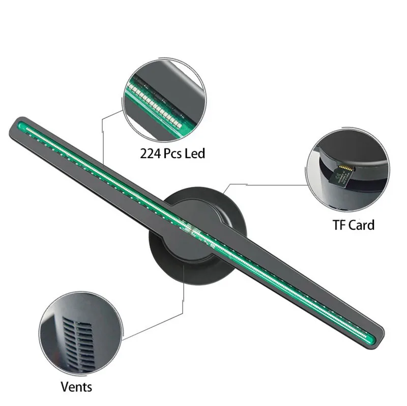 Самый дешевый 42 см голограмма 3d led вентилятор hologrpahic avdertising дисплей с SD картой