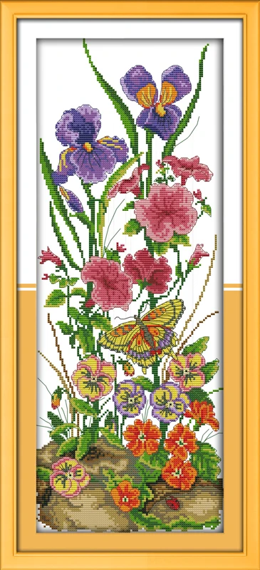 Cross Stitch Stamped Kits Quilt Pre-Printed Lemon Tea Cross-Stitching Patterns for Beginner Kids Adults 11CT 36 x 26cm