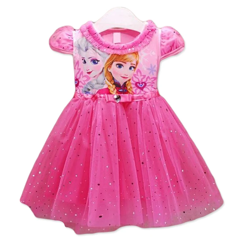 

High Quality Elsa Anna Dress Girls Dress Cosplay Party Dresses Princess tutu Children Baby Kids Vestidos Fever Dress